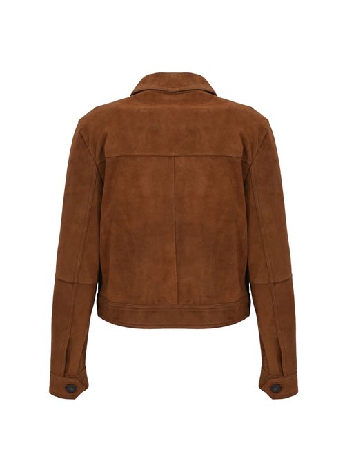 Giacca boxy MSTBAIA in pelle scamosciata MAX MARA STUDIO | 2616441021600002